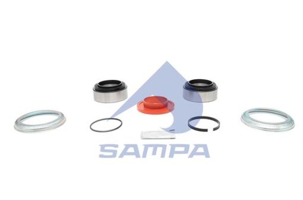 Ремкомплект ступицы (SAF подшипники широкие 2 кольца ABS в комплекте) Sampa 0756091 аналог 3434402001/3434302001/1324511