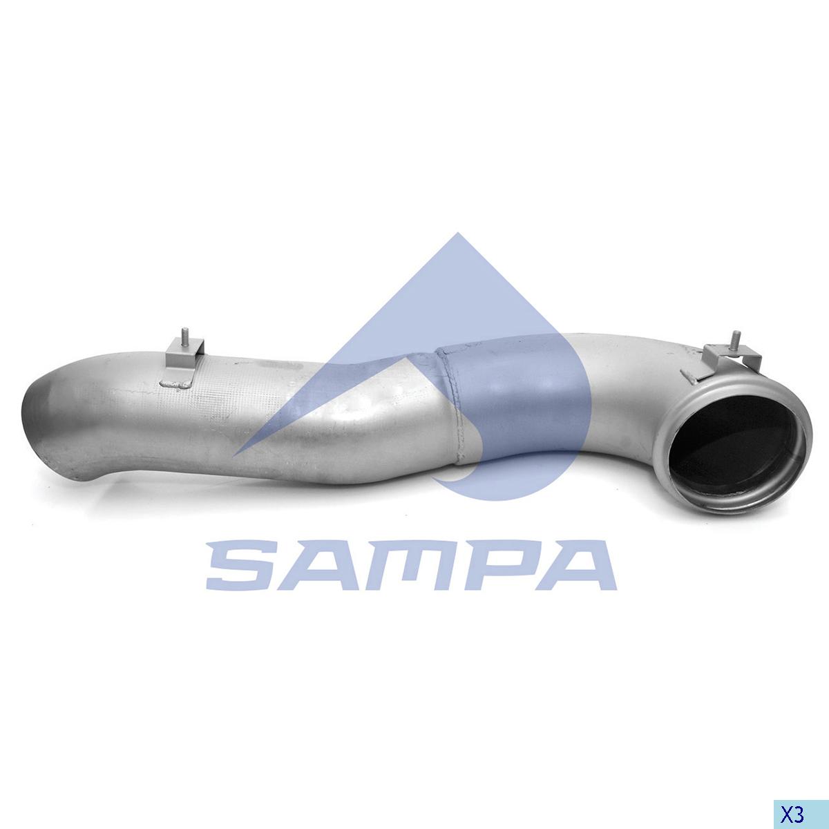 Труба глушителя (Volvo) Sampa 079193 аналог 20868202
