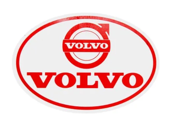 Наклейка светоотражающая (Volvo овал КРАСНЫЙ) 20638