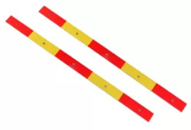 Планка крепления брызговиков (красно желтая 520мм) 20806