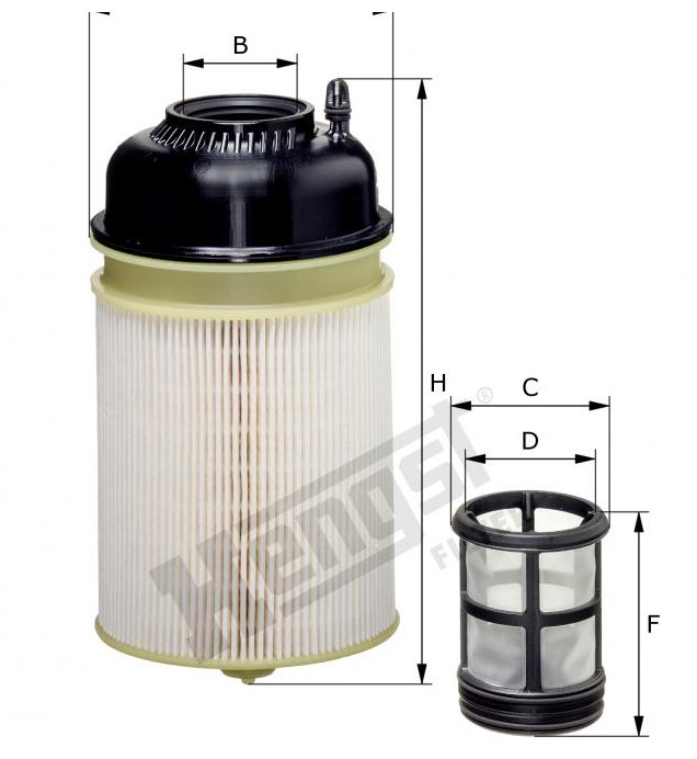 Фильтр топливный тонкой очистки (Mersedes MP4 Arox, OM471) Hengst E445KPD3142 аналог A4710902455/A4730901451