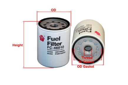 Фильтр топливный рефрежератора (Carrier Extra/Genesis/Supra/Ultra/Vector 1800) Sakura FC46010 аналог 300109005/300109001