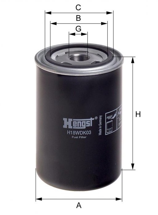 Фильтр топливный тонкой очистки (DAF XE) Hengst H18WDK03 аналог 1345335