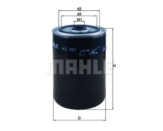 Фильтр топливный тонкой очистки (Renault) Mahle KC197 аналог 5010477855